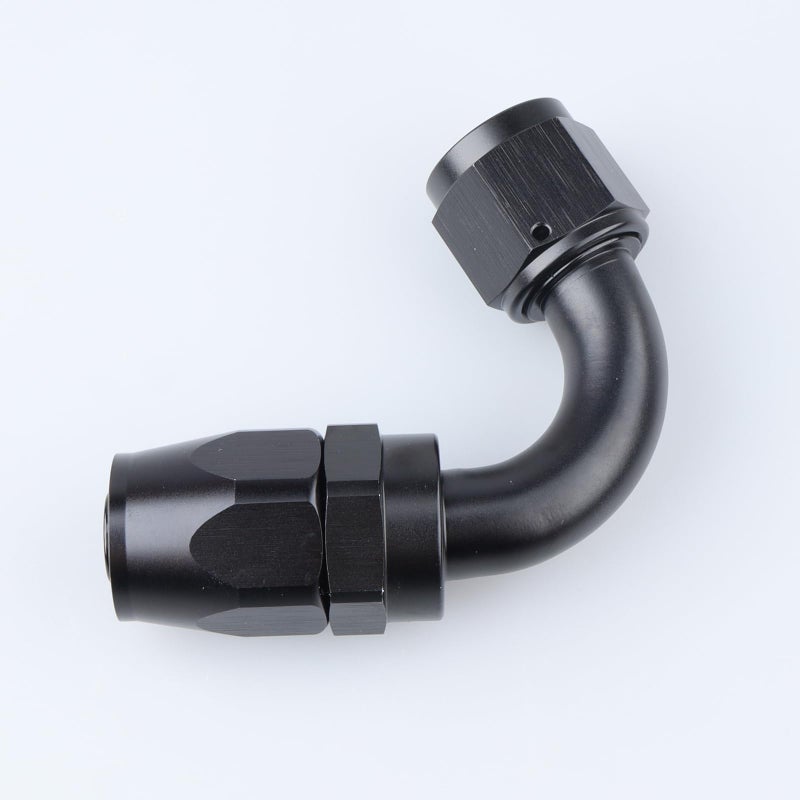 AC PERFORMANCE -8 AN 120 Degree Swivel Hose End Fitting Aluminum Black - Image 3